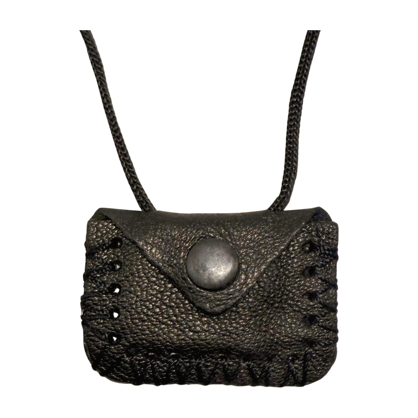 Cevşen Muska 6 cm Kette aus echtem Leder – mit Ayetel Kürsi & Dua Surah