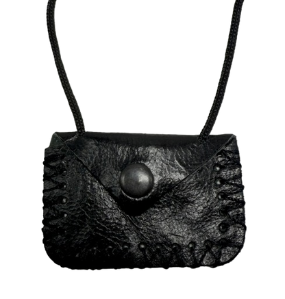 Cevşen Muska XXL 7 x 5 cm Kette aus echtem Leder – mit Ayetel Kürsi & Dua Surah