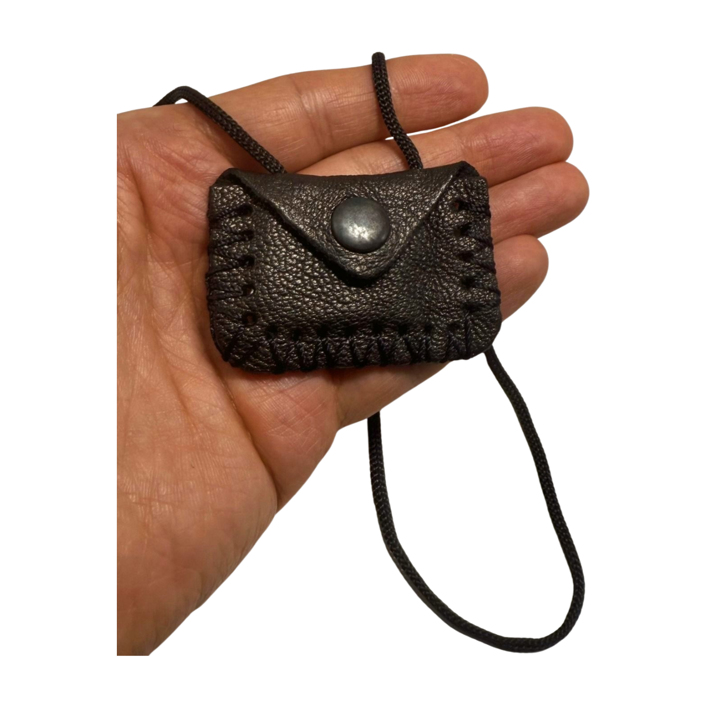 Cevşen Muska 6 cm Kette aus echtem Leder – mit Ayetel Kürsi & Dua Surah