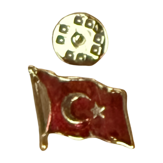 Ay yildiz Türkei Flagge 3d Anstecknadel-Pin – AYYILDIZ Yaka Rozeti 3d(3 Boyutlu Dalgalı)