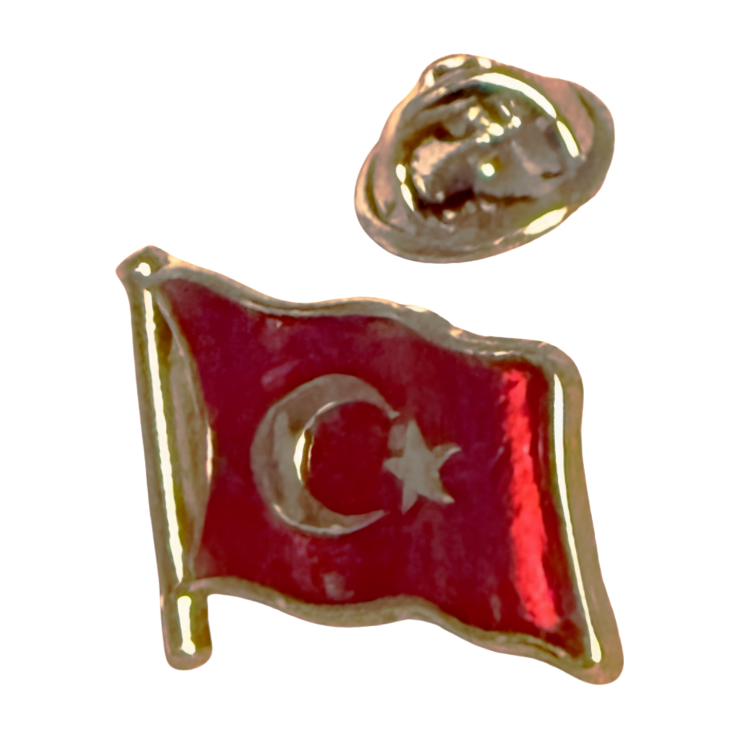 Ay yildiz Türkei Flagge 3d Anstecknadel-Pin – AYYILDIZ Yaka Rozeti 3d(3 Boyutlu Dalgalı)