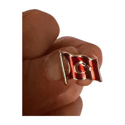 Ay yildiz Türkei Flagge 3d Anstecknadel-Pin – AYYILDIZ Yaka Rozeti 3d(3 Boyutlu Dalgalı)