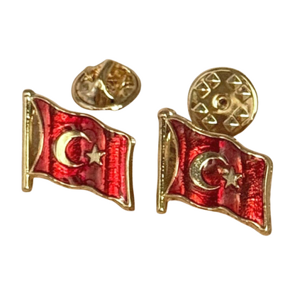 Ay yildiz Türkei Flagge 3d Anstecknadel-Pin – AYYILDIZ Yaka Rozeti 3d(3 Boyutlu Dalgalı)