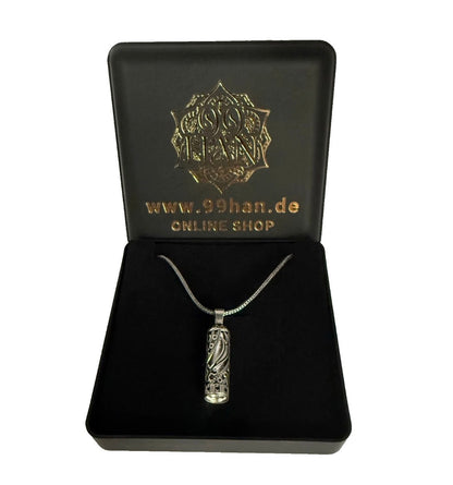 Muska Cevsen Zülfikar – Halskette mit 925 Silber Anhänger & 55 cm Fuchsschwanzkette