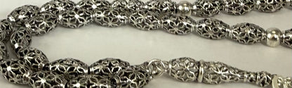 Tesbih aus 925er Silber - Gebetskette Käfig Gersteform Fizyon Sterlingsilber