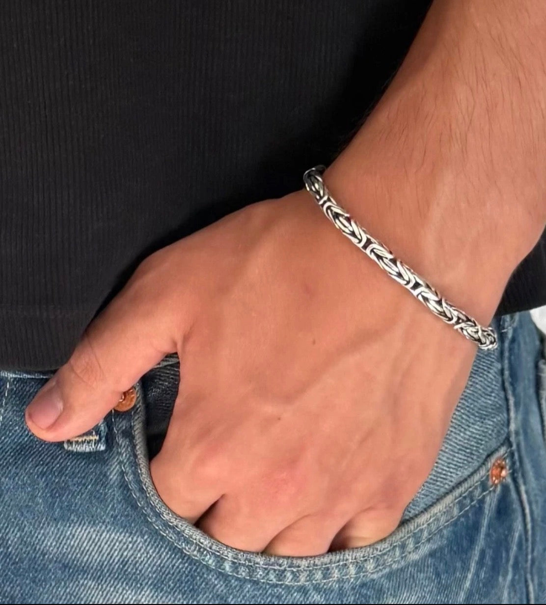 Artikel-Titel Massives Königsketten-Armband aus 925 Sterling Silber – 5 mm / 21 cm (Handgefertigt)