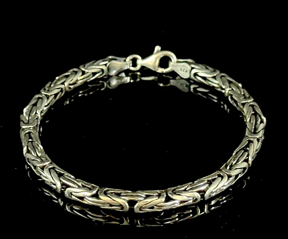 Artikel-Titel Massives Königsketten-Armband aus 925 Sterling Silber – 5 mm / 21 cm (Handgefertigt)