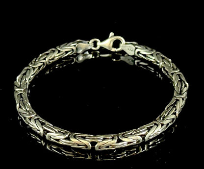 Artikel-Titel Massives Königsketten-Armband aus 925 Sterling Silber – 5 mm / 21 cm (Handgefertigt)