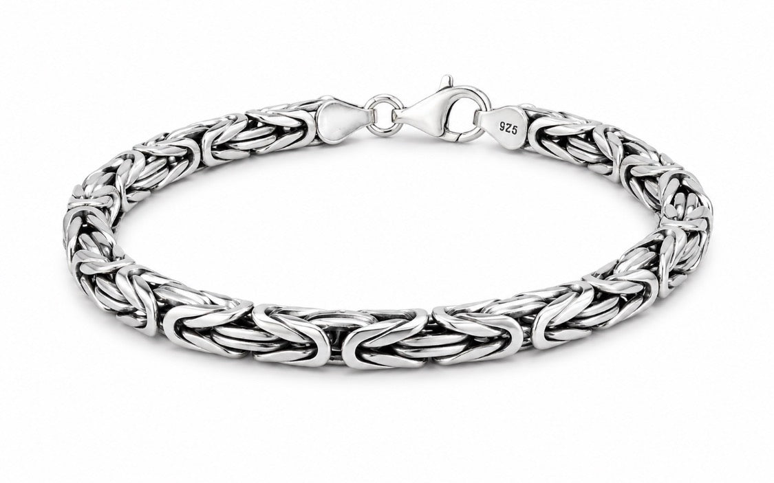 Artikel-Titel Massives Königsketten-Armband aus 925 Sterling Silber – 5 mm / 21 cm (Handgefertigt)