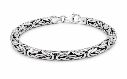 Artikel-Titel Massives Königsketten-Armband aus 925 Sterling Silber – 5 mm / 21 cm (Handgefertigt)
