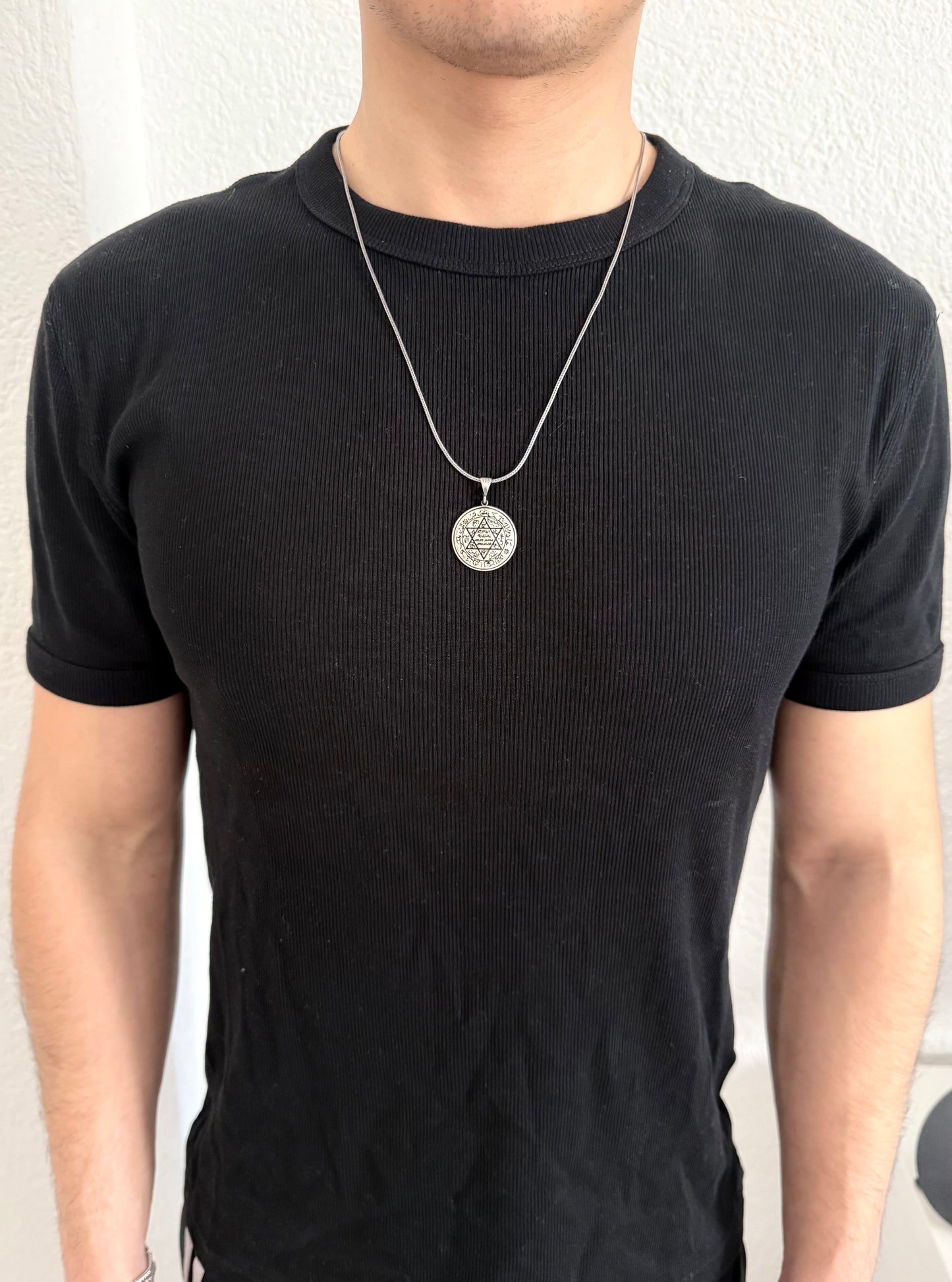 Siegel Salomons Anhänger & 60 cm Kette – 925 Silber | Hz. Süleyman Mührü