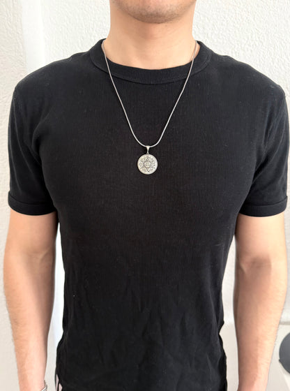 Siegel Salomons Anhänger & 60 cm Kette – 925 Silber | Hz. Süleyman Mührü