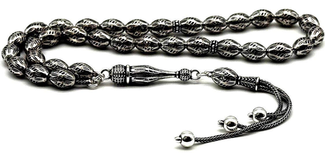 Silber Gebetskette 925 Sterling Silber Arpa Tesbih | Gümüş Tesbih