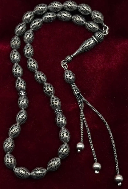 Silber Gebetskette 925 Sterling Silber Arpa Tesbih | Gümüş Tesbih