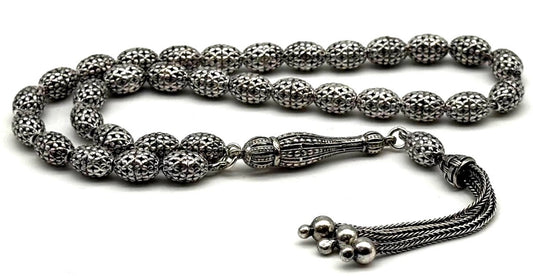 Gümüs Tesbih Gebetskette aus 925 Silber –  Handgefertigt mit Fizyon Design