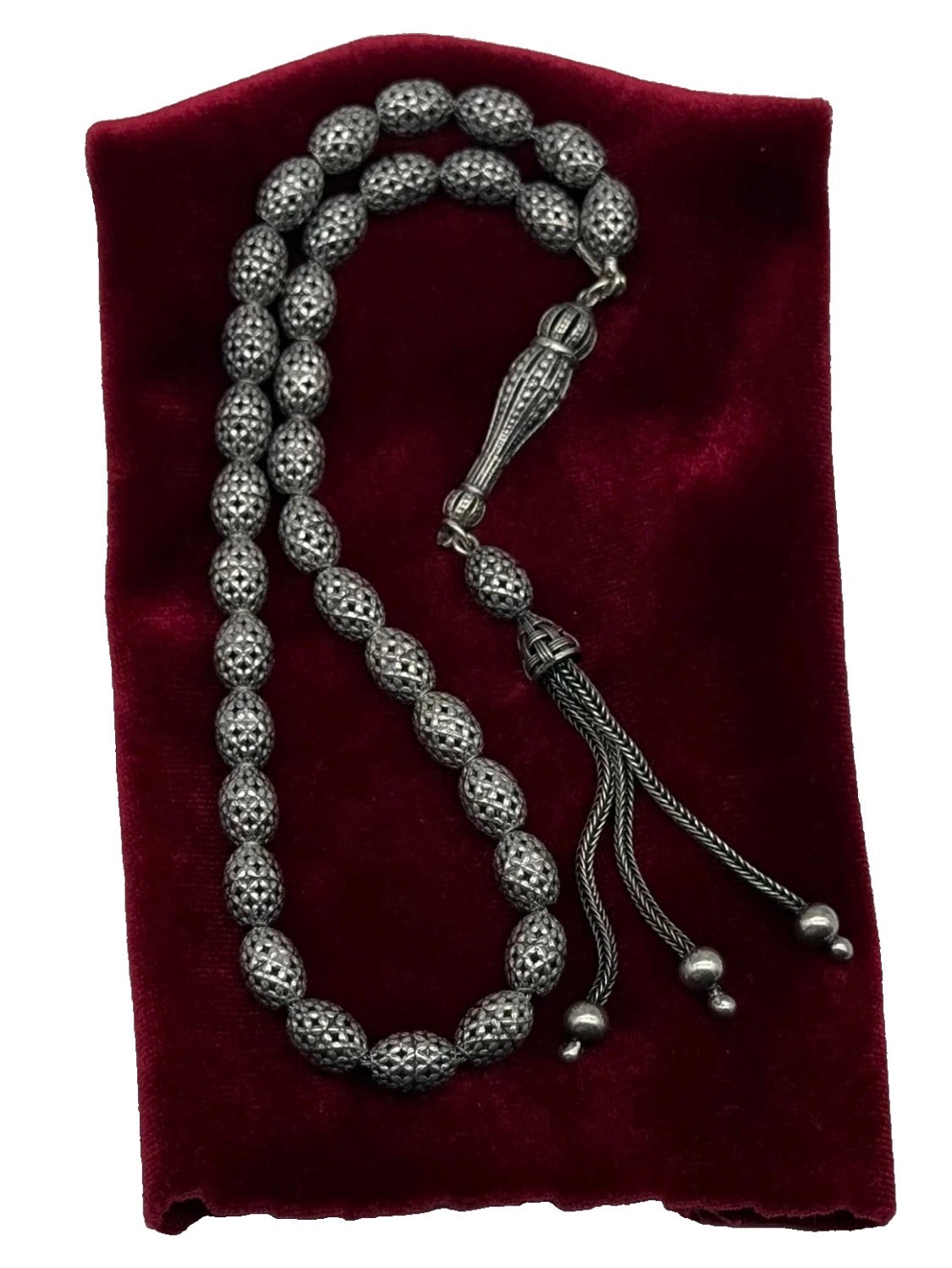 Gümüs Tesbih Gebetskette aus 925 Silber –  Handgefertigt mit Fizyon Design
