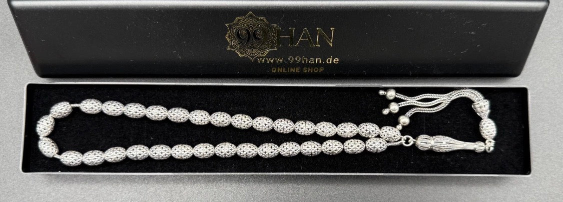 Gümüs Tesbih Gebetskette aus 925 Silber –  Handgefertigt mit Fizyon Design