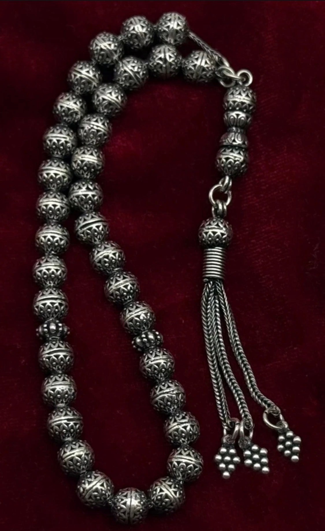 Gebetskette 925 Sterling Silber 29g | Gümüş Tesbih