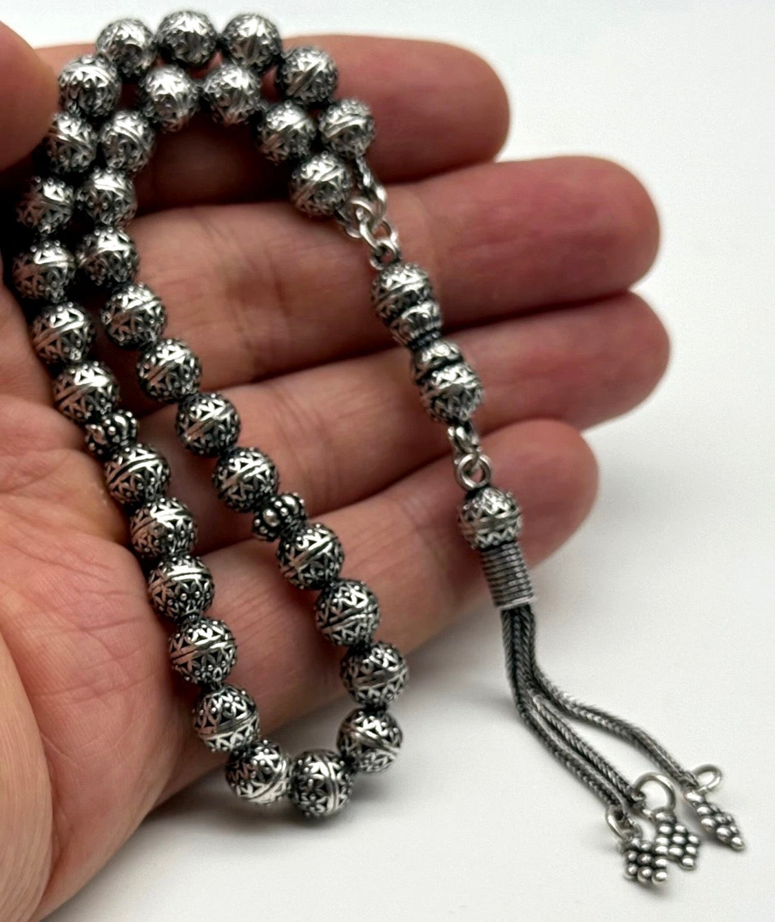 Gebetskette 925 Sterling Silber 29g | Gümüş Tesbih