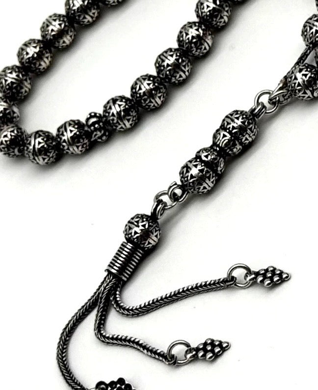 Gebetskette 925 Sterling Silber 29g | Gümüş Tesbih