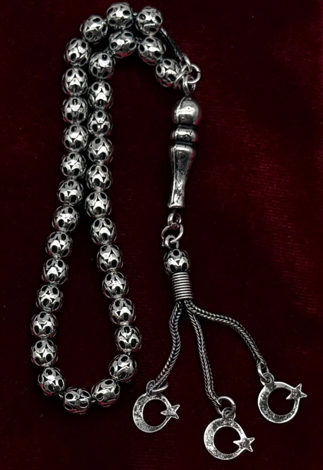 Gebetskette 925 Sterling Silber - Ay Yildiz Tesbih Gümüş