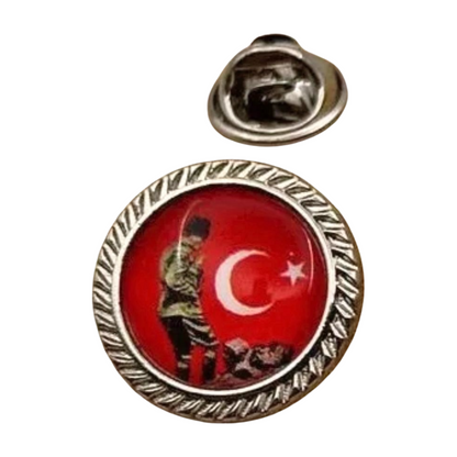 Atatürk & Flagge Anstecknadel-Pin – K.Atatürk Yaka Rozeti