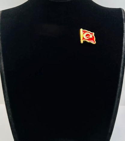 Türkei Flagge Anstecknadel-Pin Gold – Türk Bayrak Yaka Rozeti