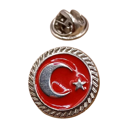 Türkei Flagge Anstecknadel-Pin Rund – Türk Bayrak Yaka Rozeti