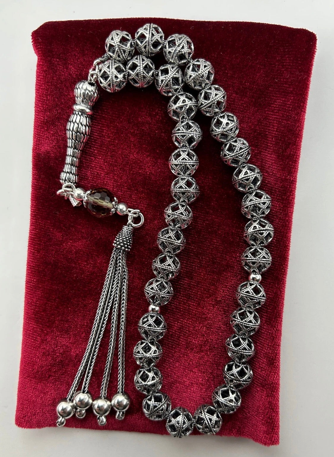 Gebetskette 925 Sterling Silber Sultanit 40g - Gümüş Tesbih Zultanit