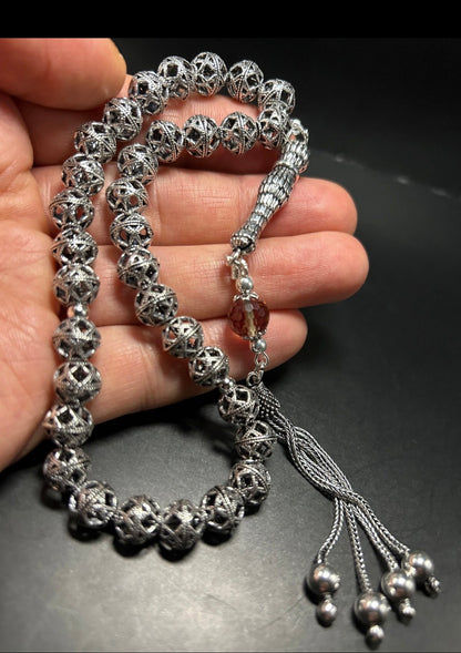 Gebetskette 925 Sterling Silber Sultanit 40g - Gümüş Tesbih Zultanit