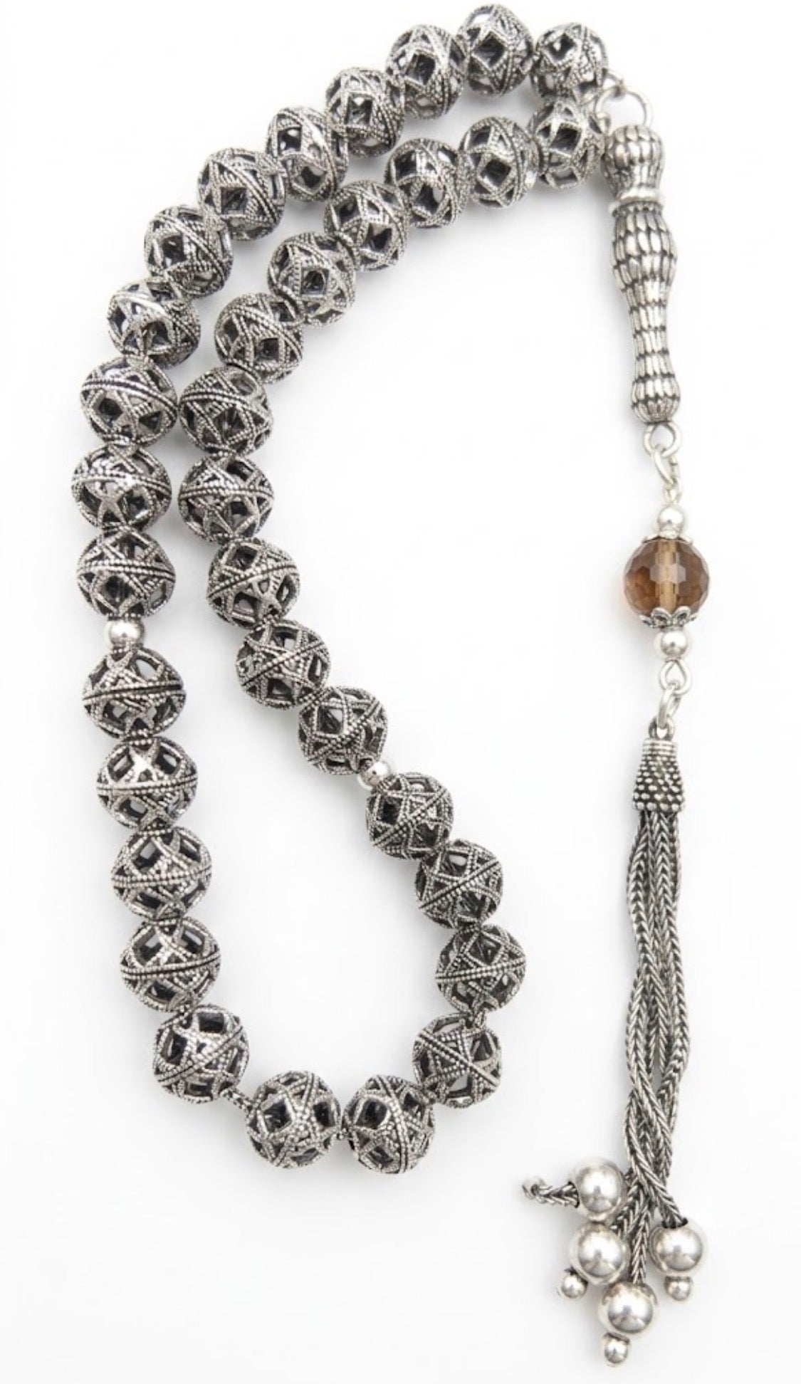 Gebetskette 925 Sterling Silber Sultanit 40g - Gümüş Tesbih Zultanit