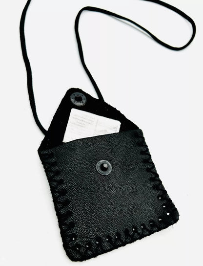 Cevşen Muska XXL 10 cm Kette aus echtem Leder – mit Ayetel Kürsi & Dua Surah