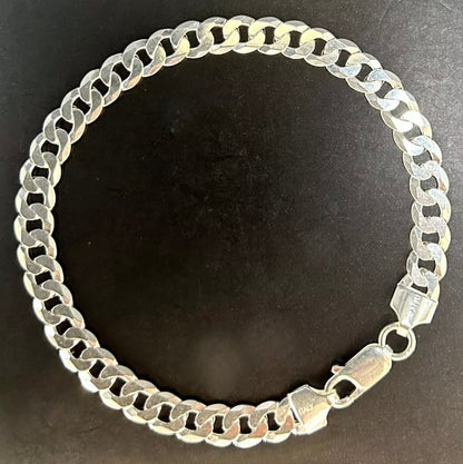 Herren Armband 925 Sterling Silber – Massive Panzerkette 6 mm, Handgefertigt
