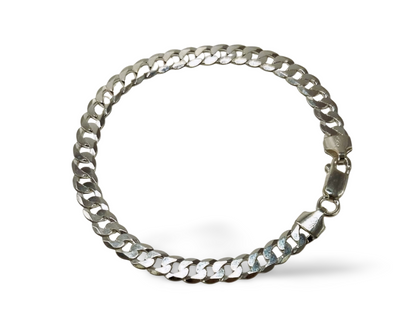 Herren Armband 925 Sterling Silber – Massive Panzerkette 6 mm, Handgefertigt