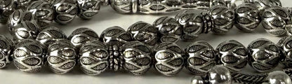 Tesbih aus 925er Silber - Gebetskette Rundform Fizyon Sterlingsilber
