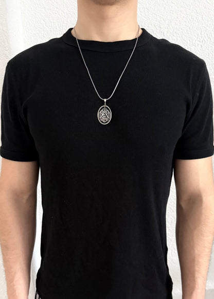 La Galiba İllallah Schrifzug Anhänger & 60 cm Kette – 925 Silber