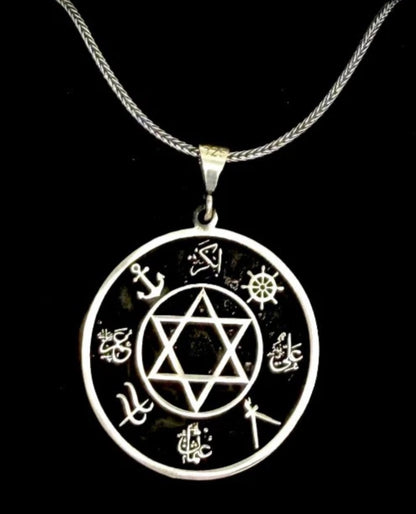 Siegel Salomons Anhänger & 60 cm Kette – 925 Silber | Süleyman Mührü