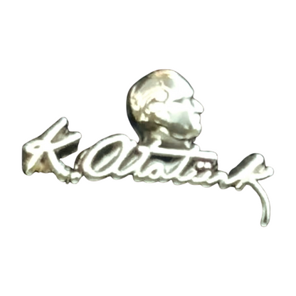 Atatürk Anstecknadel-Pin Silber – K.Atatürk imza Yaka Rozeti