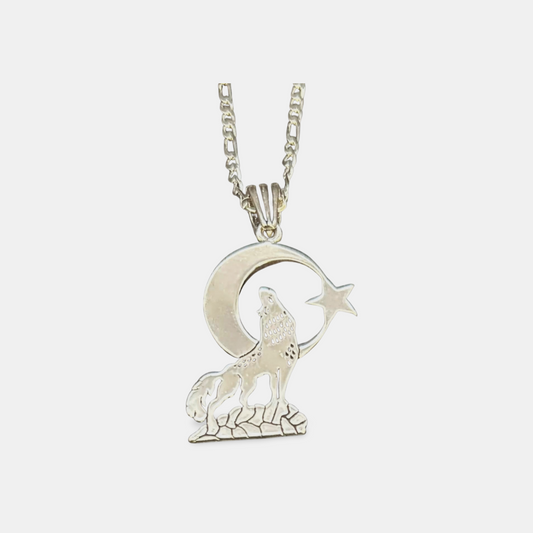 Bozkurt & Ay Yıldız Anhänger mit 55 cm Kette – 925 Sterling Silber | Herren Halskette „Türkiye – Vatan – Osmanlı“ Stil