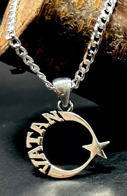 AY YILDIZ Anhänger mit 50 cm Panzerkette – 925 Sterling Silber | Halbmond Stern Halskette | Vatan Herrenschmuck