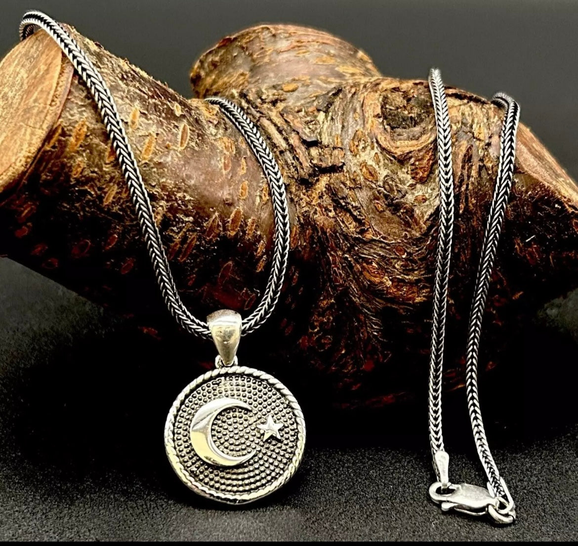 AY YILDIZ Anhänger mit 55 cm Halskette – 925 Sterling Silber