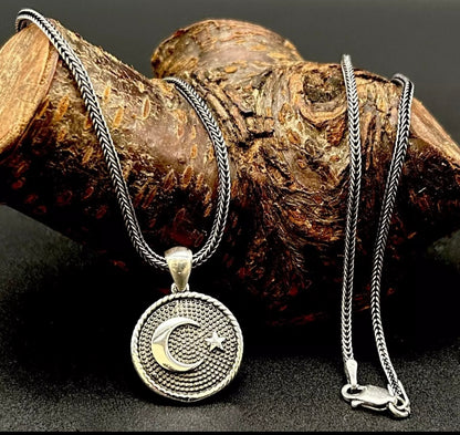 AY YILDIZ Anhänger mit 55 cm Halskette – 925 Sterling Silber