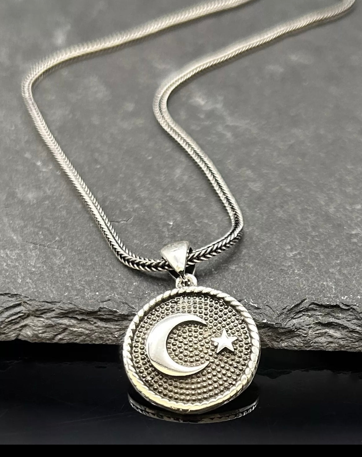 AY YILDIZ Anhänger mit 55 cm Halskette – 925 Sterling Silber