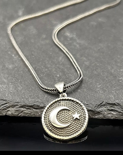 AY YILDIZ Anhänger mit 55 cm Halskette – 925 Sterling Silber