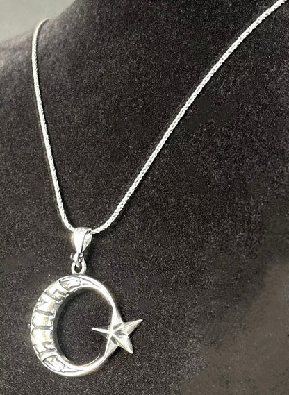 AY YILDIZ Anhänger mit 54 cm Halskette – 925 Sterling Silber  Türkiye Göktürk Osmanlı Schmuck