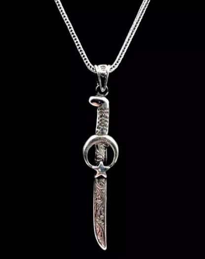 AY YILDIZ Schwert Anhänger &  55 cm Kette 925 Silber