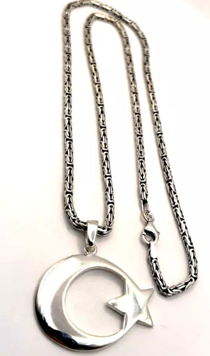 AY YILDIZ Anhänger & 55 cm Königskette – 925 Silber