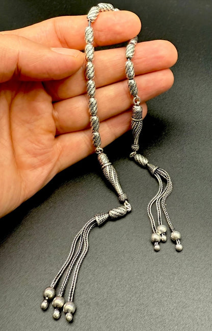 Zaza Tesbih – 925er Silber Fizyon nit doppelte Imame  Zaza