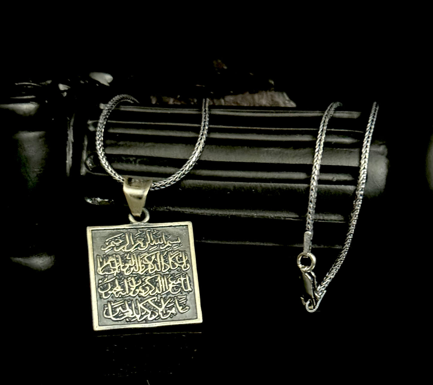 Nazar Dua Anhänger mit 60 cm Fuchsschwanzkette 925 Sterling Silber