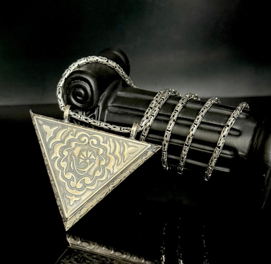 Muska Cevsen 6 cm mit Königskette 925 Sterling Silber & Ayetel Kürsi